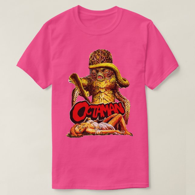 Retro Octaman Cult Classic Horror Monster Fan Art T-Shirt (Design Front)