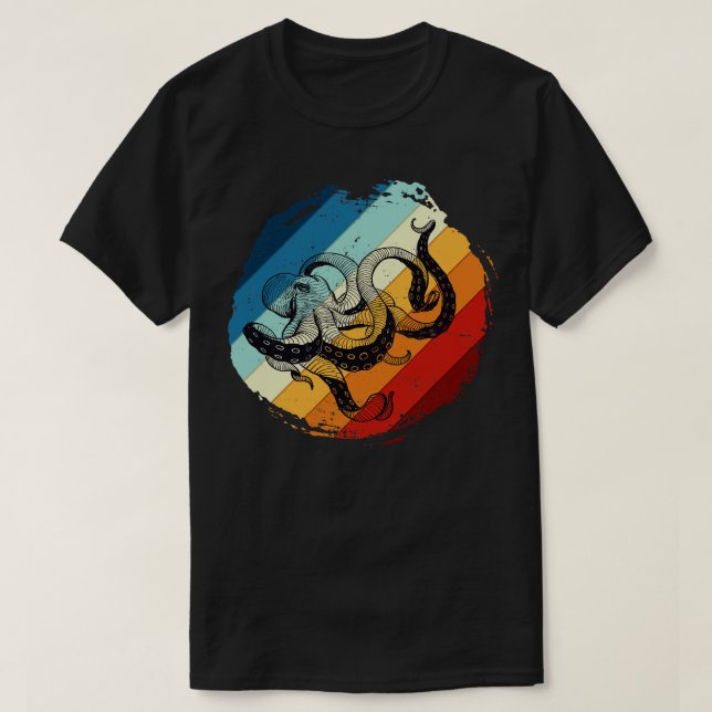 Retro Octopus T-Shirt (Design Front)