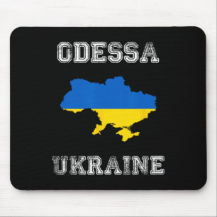 Retro Odessa Ukraine Distressed Ukraine Flag Mouse Mat