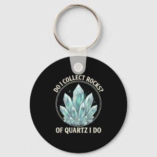 Retro of quartz do rock collector geode hunter key ring