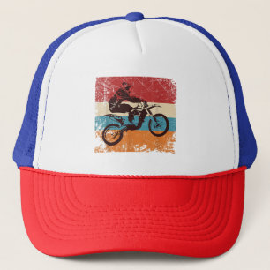 Retro Off Road Motorcycle Motocross Enduro Trucker Hat