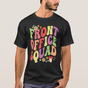 Retro Office Squad Hippie Groovy Office Staff Posi T-Shirt