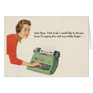 Retro Office - Typing With My Middle Finger,