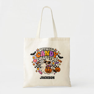 Retro Official Candy Collector Trick or Treat Tote Bag