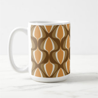 Retro Ogee  Brown Coffee Mug