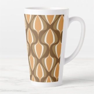 Retro Ogee Brown Latte Mug