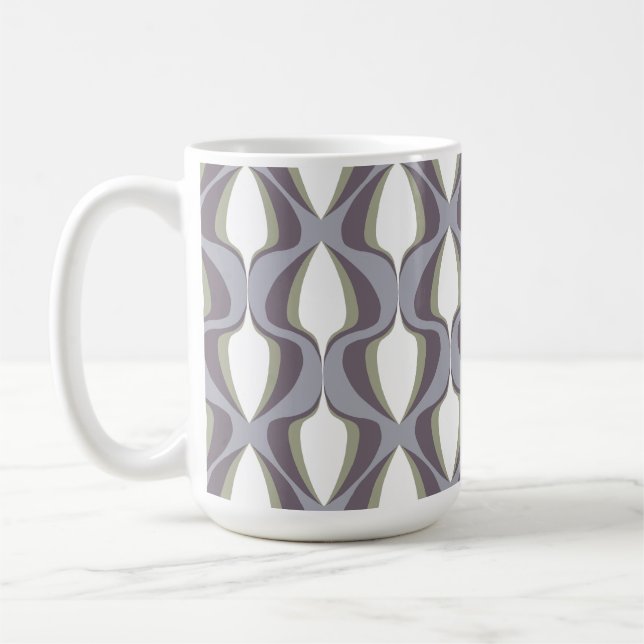 Retro Ogee Grey Coffee Mug (Left)