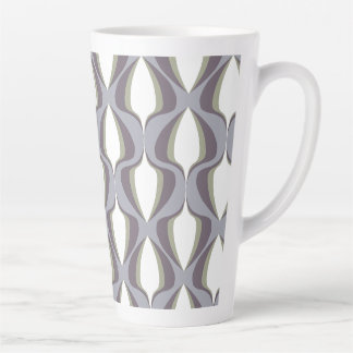 Retro Ogee Grey Latte Mug