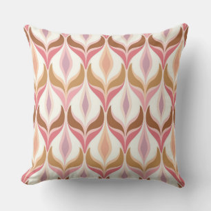 Retro ogee pink brown  cushion