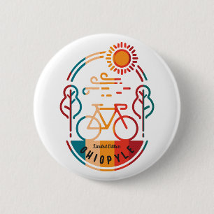 Retro Ohiopyle Bike Trail 6 Cm Round Badge