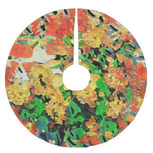 Retro Oil Painting: Van Gogh Monet Brushed Polyester Tree Skirt