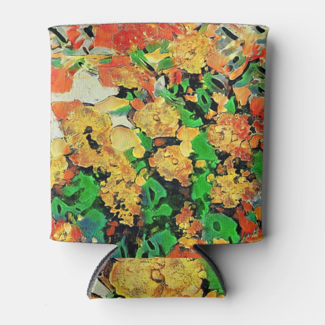 Retro Oil Painting: Van Gogh Monet Can Cooler (Front)