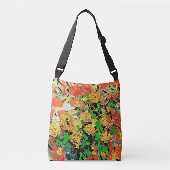 Retro Oil Painting: Van Gogh Monet Crossbody Bag (Front)