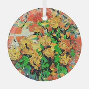 Retro Oil Painting: Van Gogh Monet Glass Tree Decoration