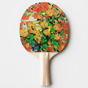 Retro Oil Painting: Van Gogh Monet Ping Pong Paddle