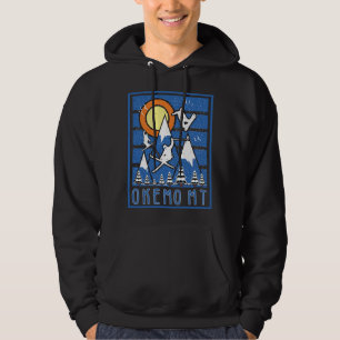 Retro Okemo Mountain Ski Sunset Hoodie
