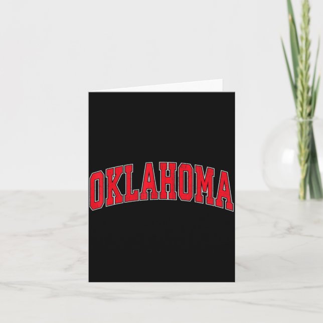Retro Oklahoma Ok For Men Women Boys Girls Kids  Card (Front)