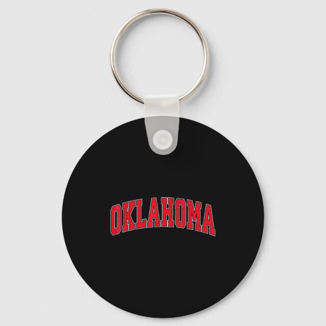 Retro Oklahoma Ok For Men Women Boys Girls Kids  Key Ring (Front)