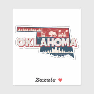 Retro Oklahoma State Car Sticker
