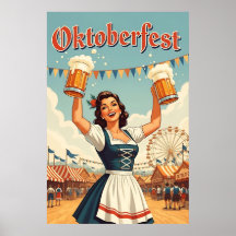 Retro Oktoberfest Art - Beer & Celebration