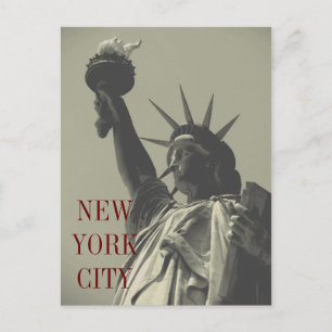 Retro Old Look Statue of Liberty New York City Postcard