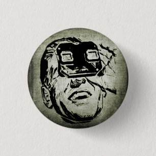 Retro Old School Photo Viewer Kitshch 3 Cm Round Badge