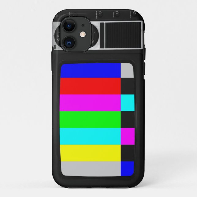 Retro Old TV with Colour Bar iPhone 5/5s Case (Back)