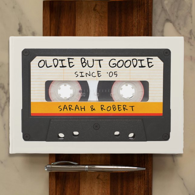 Retro Oldie But Goodie Cassette Tape Wedding Guest Book (Retro Oldie But Goodie Cassette Tape Wedding Guest Book
)