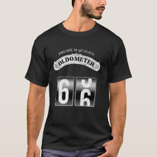 Retro Oldometer 65-66 Funny 66th Birthday T-Shirt