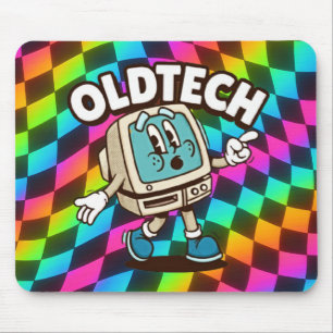 Retro OldTech Psychedelic Mousepad