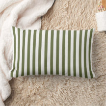 Retro Olive Green White Stripes Wedding