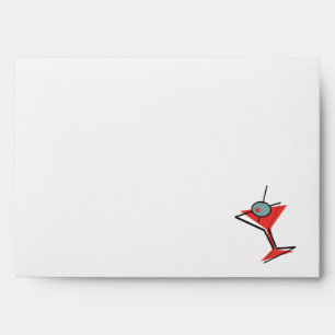 retro olive martini envelopes