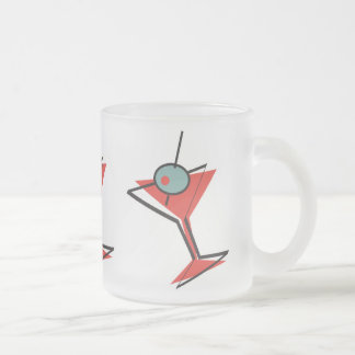 retro olive martini, retro olive martini, retro... frosted glass coffee mug
