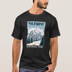 Retro Olympic National Park Mountain Camping Souve T-Shirt