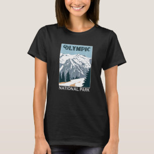 Retro Olympic National Park Mountain Camping Souve T-Shirt