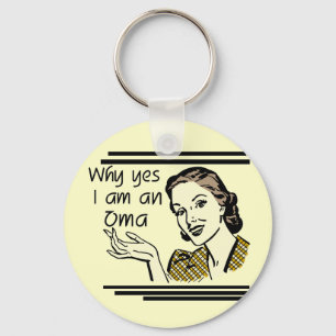 Retro Oma Tshirts and Gifts Key Ring