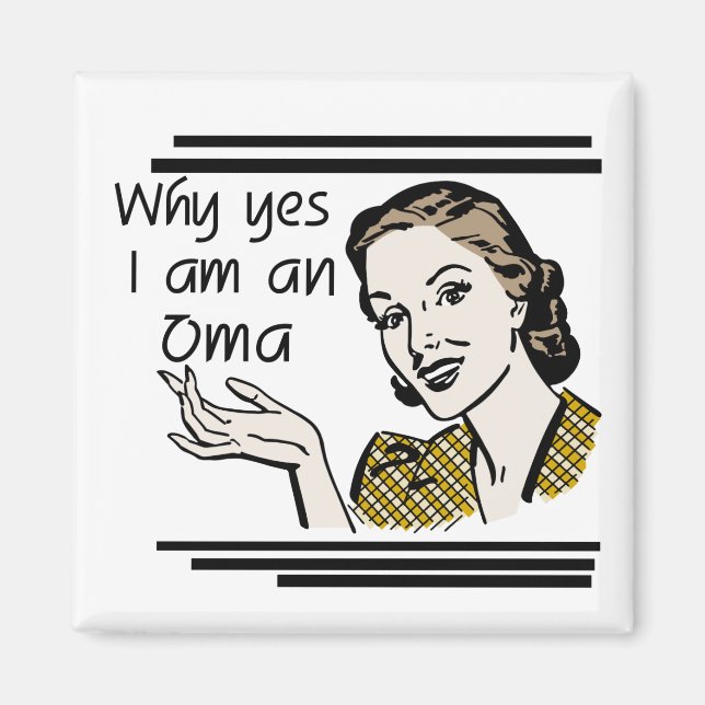 Retro Oma Tshirts and Gifts Magnet (Front)