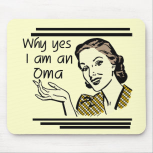 Retro Oma Tshirts and Gifts Mouse Mat