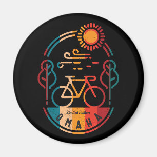 Retro Omaha Bike Trail Magnet