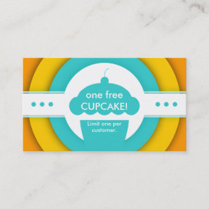 retro ONE FREE CUPCAKE coupon