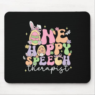 Retro One Hoppy Speech Therapist Slp Bunny Happy E Mouse Mat