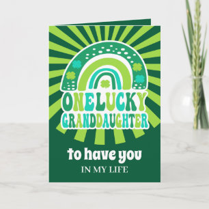 Retro One Lucky Granddaughter St. Patrick's Day Card