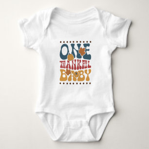 Retro One Thankful Baby - Thanksgiving Bodysuit
