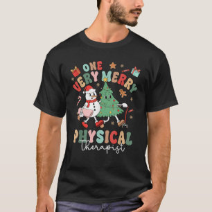 Retro One Very Merry Physical Therapist Christmas T-Shirt