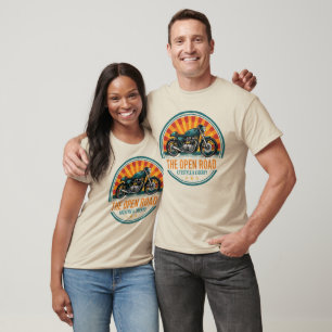 Retro Open Road Motorcycle Cafe Racer Unisex T-Shirt