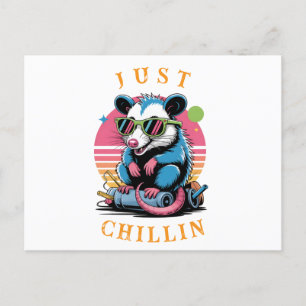 Retro Opossum Alternative Greeting Holiday Postcard