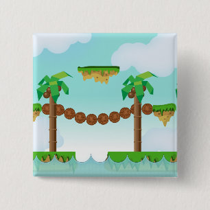 Retro or classic Platform game 15 Cm Square Badge