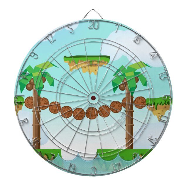 Retro or classic Platform game Dartboard (Front)