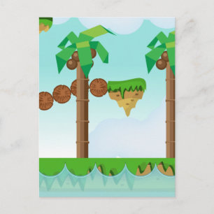 Retro or classic Platform game Postcard