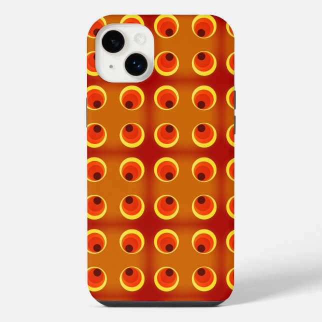 retro orange 1970  iPhone case (Back)